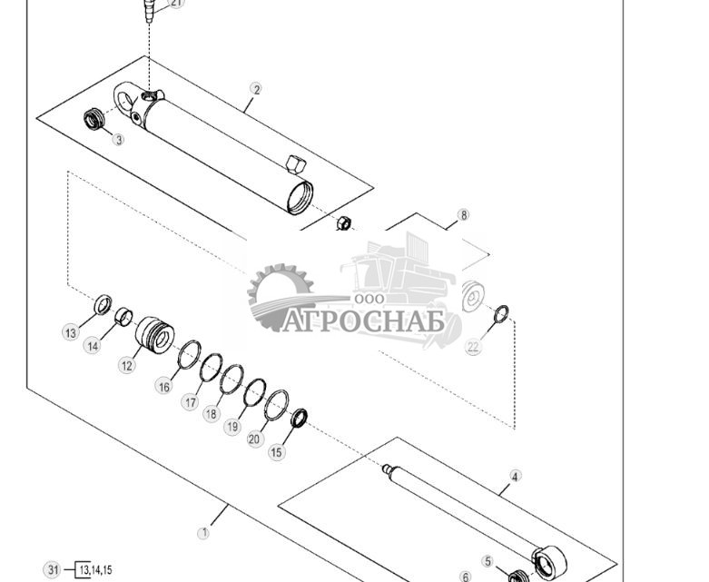 Компоненты цилиндра наклона кабины - ST322437 267.jpg